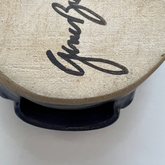 GENE BRENNER  Studio Art Pottery Divided Baking/Serving Dish Signed Vintage - Picture 5 of 10